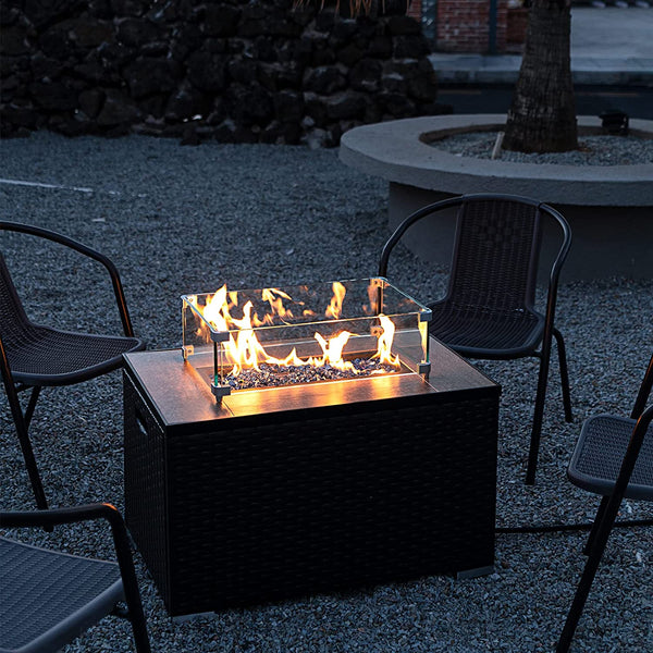 Enhance Your Outdoor Oasis with 10 lbs of Stunning Caribbean Blue Fire Pit Glass for Propane Fire Pits & Gas Fireplaces