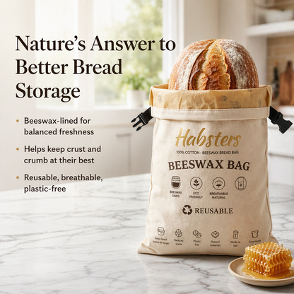 Premium 100% Cotton-Beeswax Bread Bags