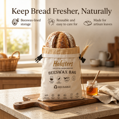 Premium 100% Cotton-Beeswax Bread Bags