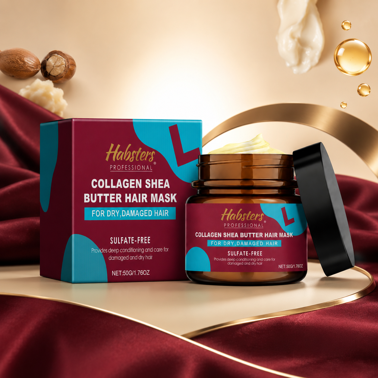 Collagen Shea Butter Hair Mask | Deep Repair for Dry, Frizzy Hair