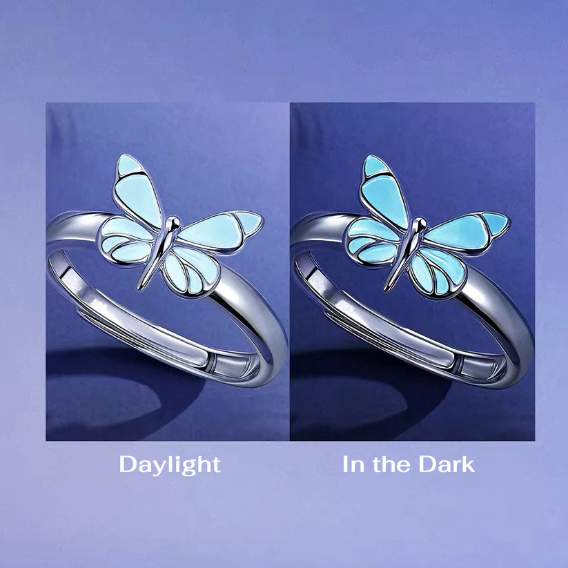 [Limited Edition] Moonlit Aurora Butterfly Rings