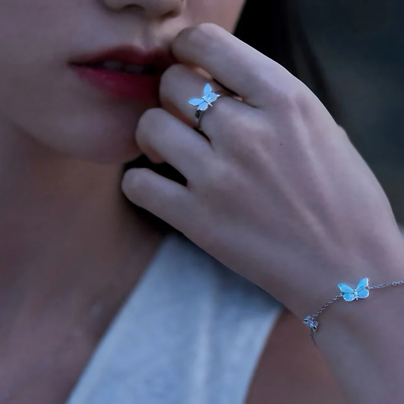 [Limited Edition] Moonlit Aurora Butterfly Rings