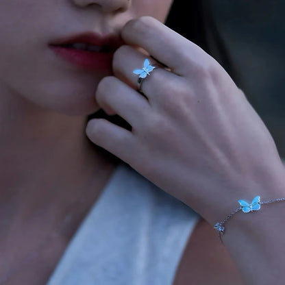[Limited Edition] Moonlit Aurora Butterfly Rings