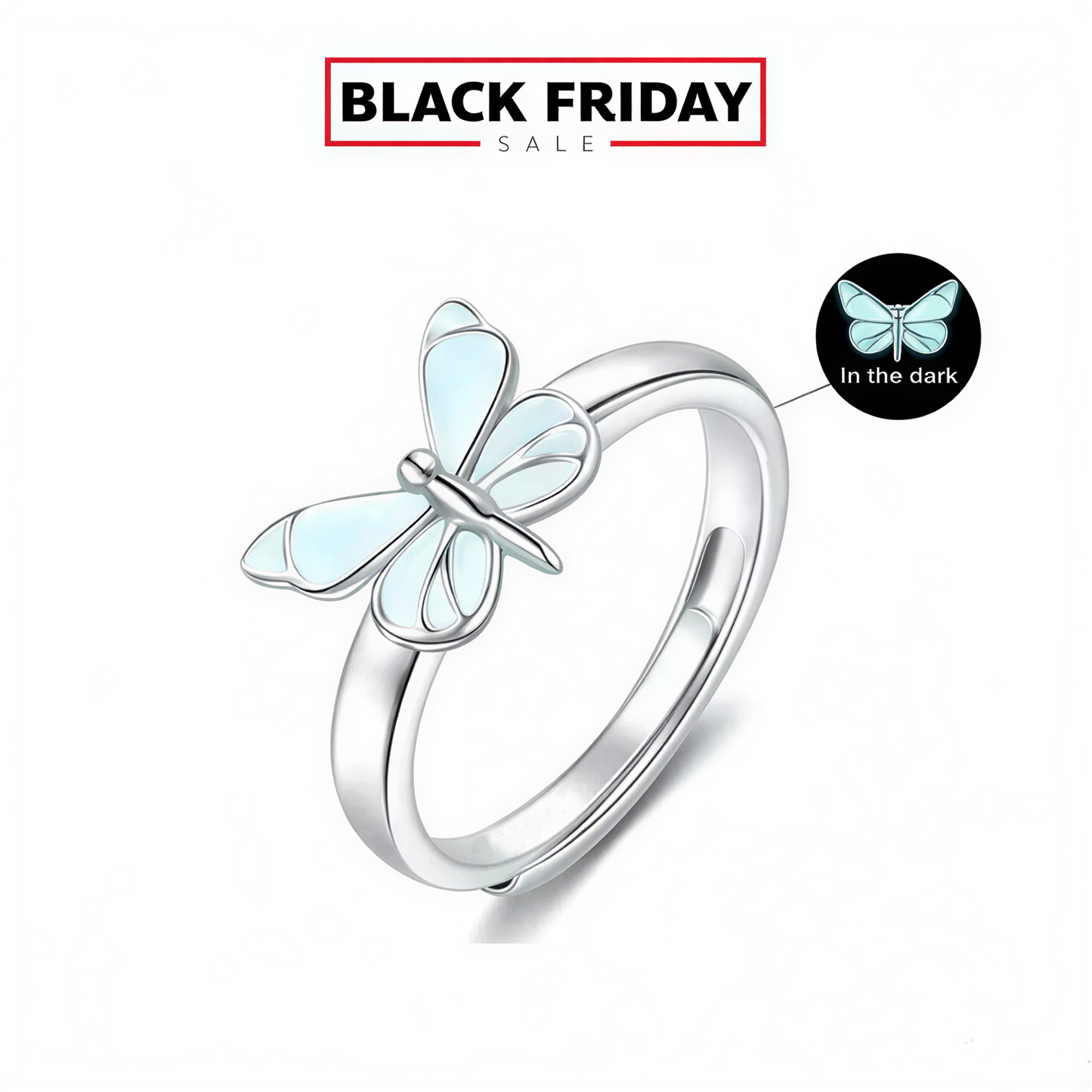 [Limited Edition] Moonlit Aurora Butterfly Rings