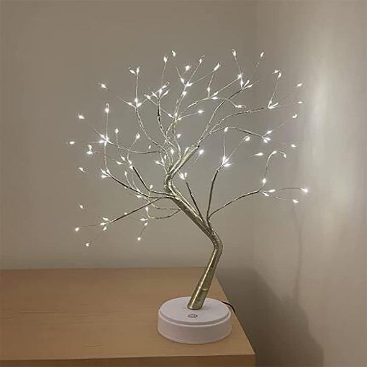 Stunning 20" LED Bonsai Tree Lamp - 108 Pure White Fairy Lights for Home Décor, Weddings, and Living Room Ambiance